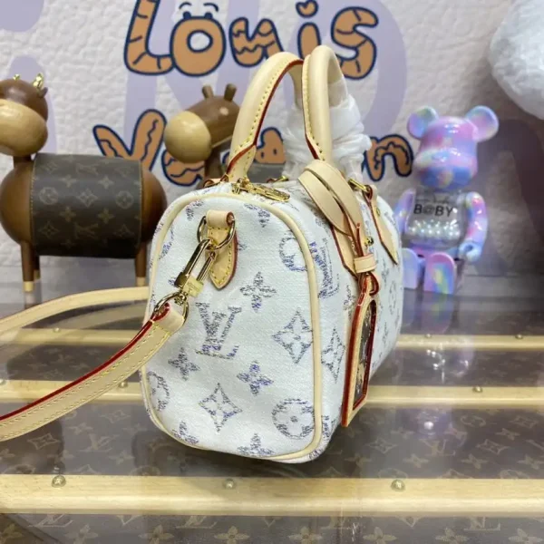 Louis Vuitton Speedy Bandouliere 20 White Grey - Image 8