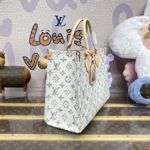 LV OnTheGo White Denim - Image 7