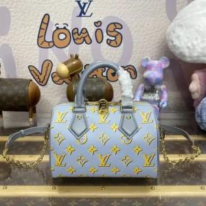 Louis Vuitton Speedy Bandouliere 20 Blue Limited