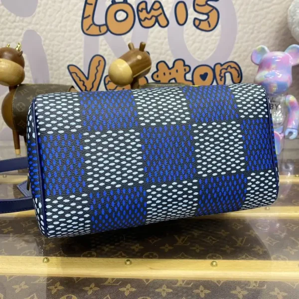 Louis Vuitton Speedy Bandouliere 25 Blue Grid - Image 4