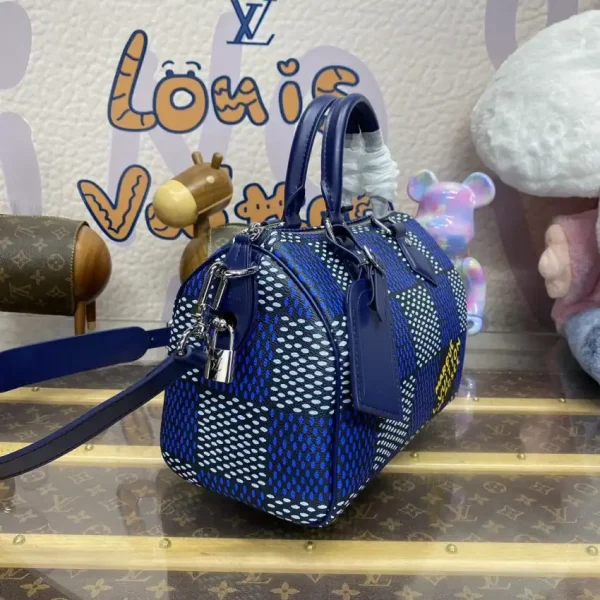 Louis Vuitton Speedy Bandouliere 25 Blue Grid - Image 3