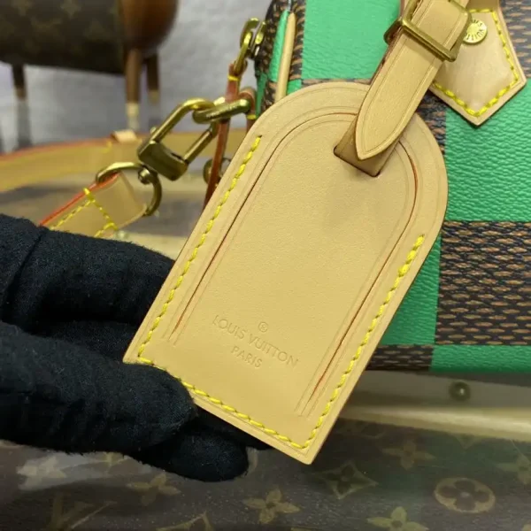 Louis Vuitton Speedy 18 Green Grid - Image 7