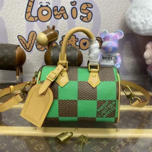 Louis Vuitton Speedy 18 Green Grid