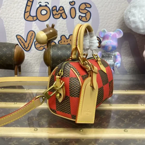 Louis Vuitton Speedy 18 Red Grid - Image 3
