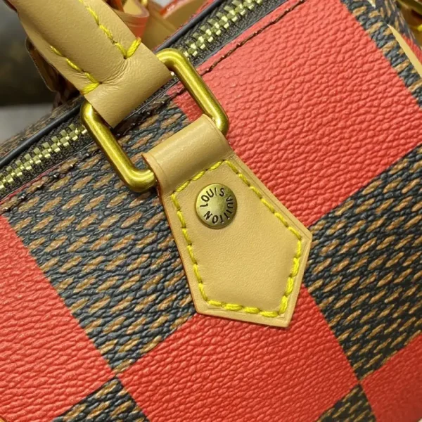 Louis Vuitton Speedy 18 Red Grid - Image 4