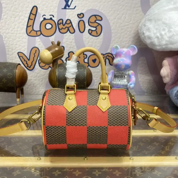 Louis Vuitton Speedy 18 Red Grid - Image 8
