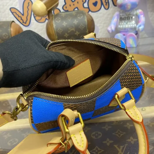 Louis Vuitton Speedy 18 Blue Grid - Image 5