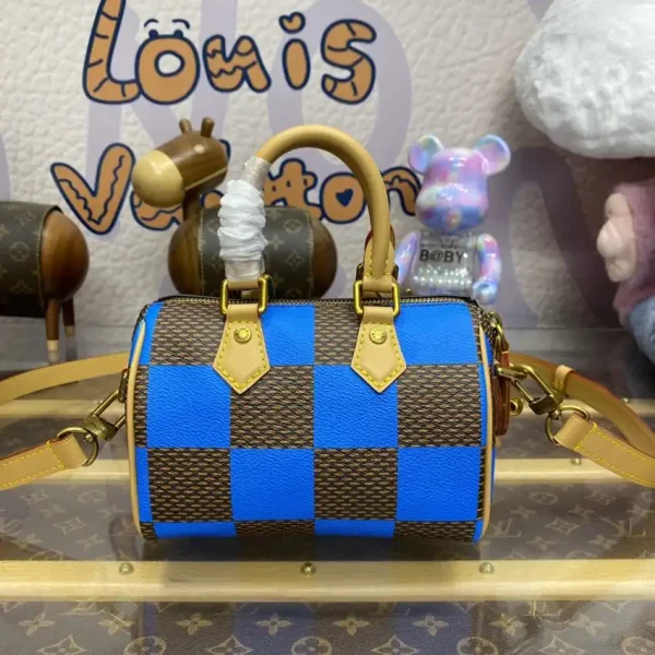 Louis Vuitton Speedy 18 Blue Grid - Image 6