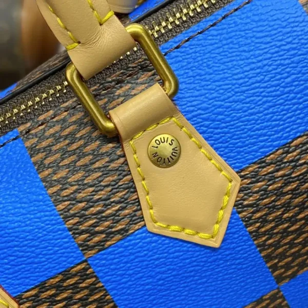 Louis Vuitton Speedy 18 Blue Grid - Image 7