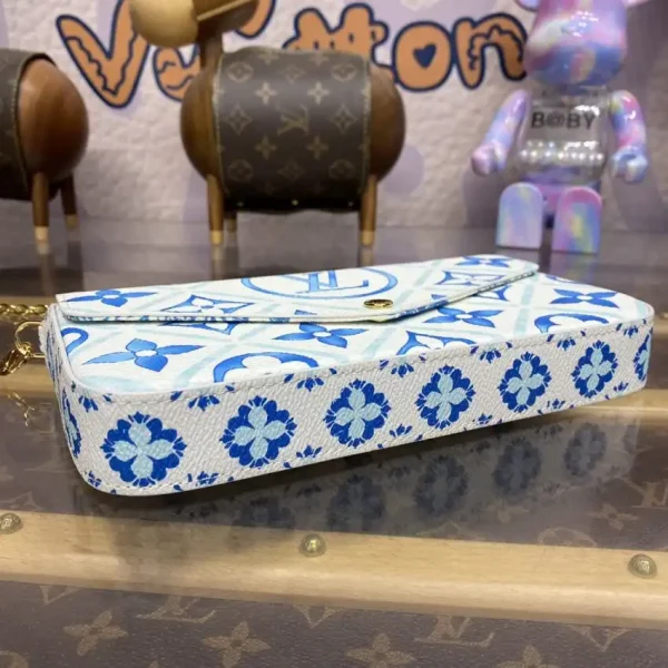 Louis Vuitton Félicie Pochette Blue Pink - Image 3