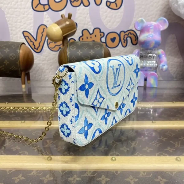 Louis Vuitton Félicie Pochette Blue Pink - Image 6