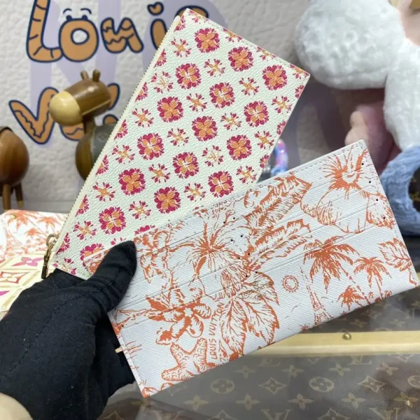 Louis Vuitton Félicie Pochette White Orange Flowers - Image 8