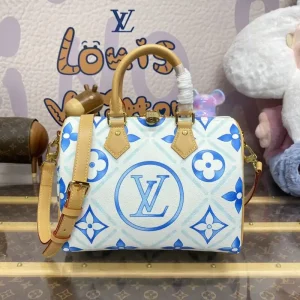 Louis Vuitton Speedy Bandouliere 25 Blue-White