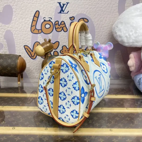 Louis Vuitton Speedy Bandouliere 25 Blue-White - Image 7