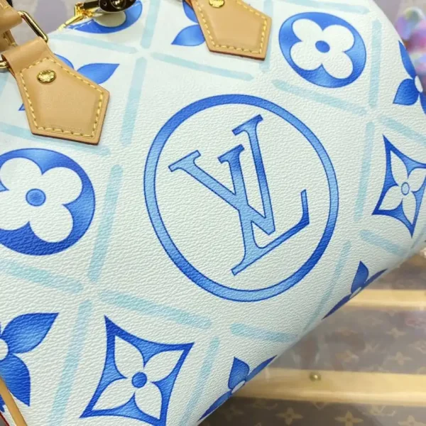 Louis Vuitton Speedy Bandouliere 25 Blue-White - Image 3