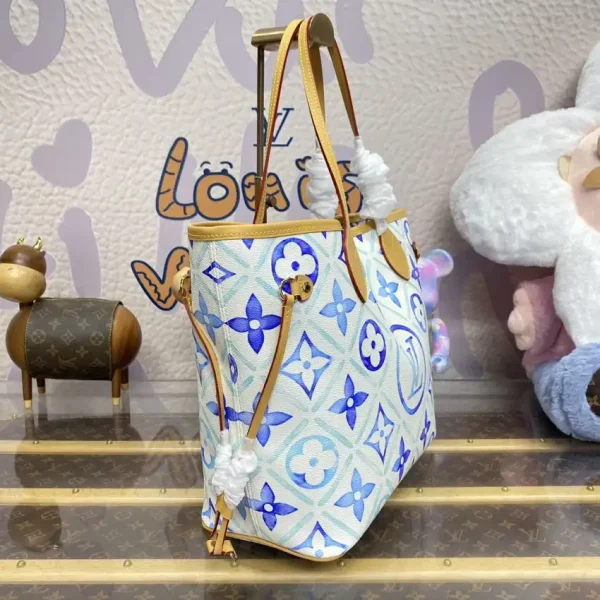 Louis Vuitton Neverfull MM Bue - Image 9