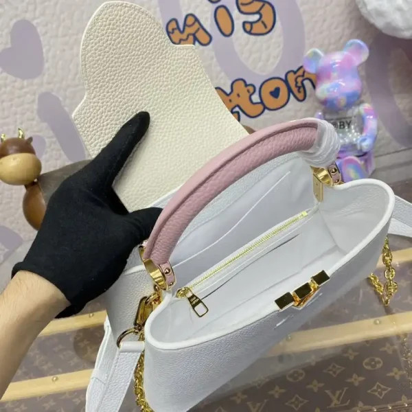 Loius Vuitton Capucines White Pink - Image 4
