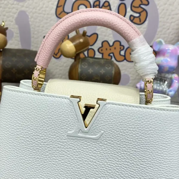 Loius Vuitton Capucines White Pink - Image 7