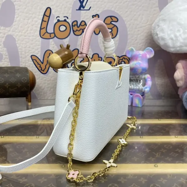 Loius Vuitton Capucines White Pink - Image 9