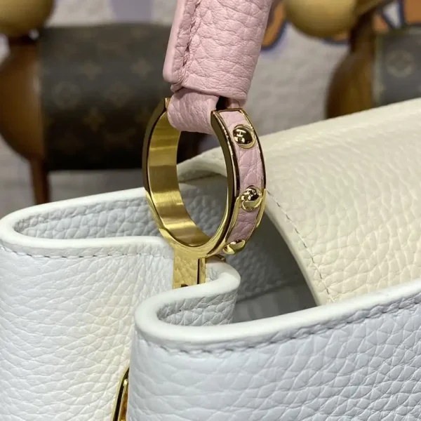 Loius Vuitton Capucines White Pink - Image 10