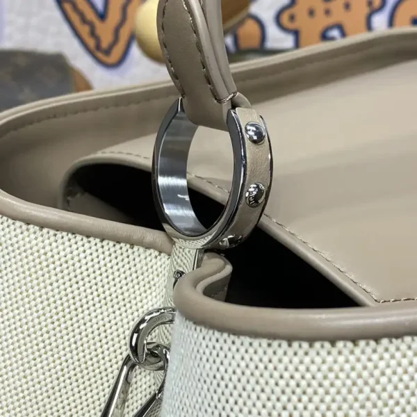 Loius Vuitton Capucines Beige Silk - Image 9