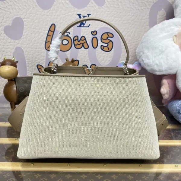 Loius Vuitton Capucines Beige Silk - Image 11