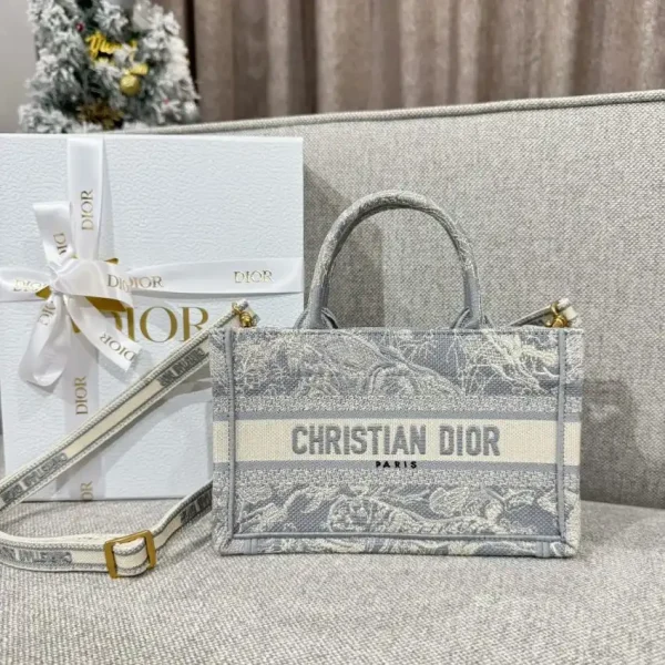 Dior Tote Book Mini Grey Tiger - Image 2