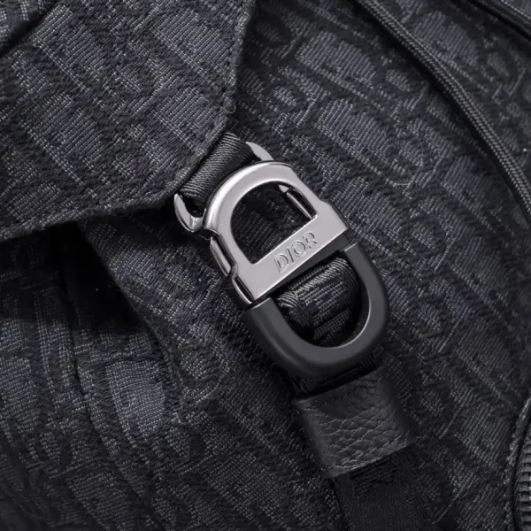 Dior 8 Backpack with Flap Black - Image 5