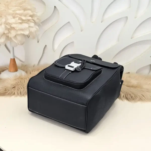 Dior Saddle Backpack Black With Flap - Image 6