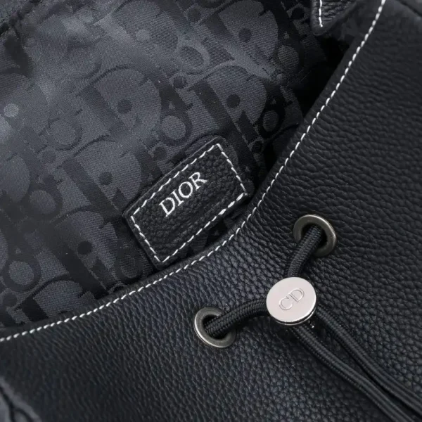 Dior Saddle Backpack Black With Flap - Image 8