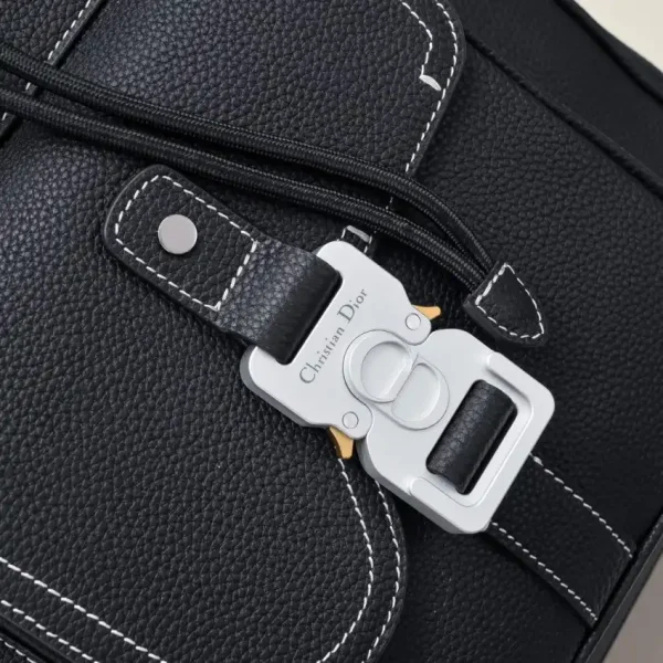 Dior Saddle Backpack Black With Flap - Image 9