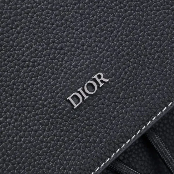 Dior Saddle Backpack Black With Flap - Image 3