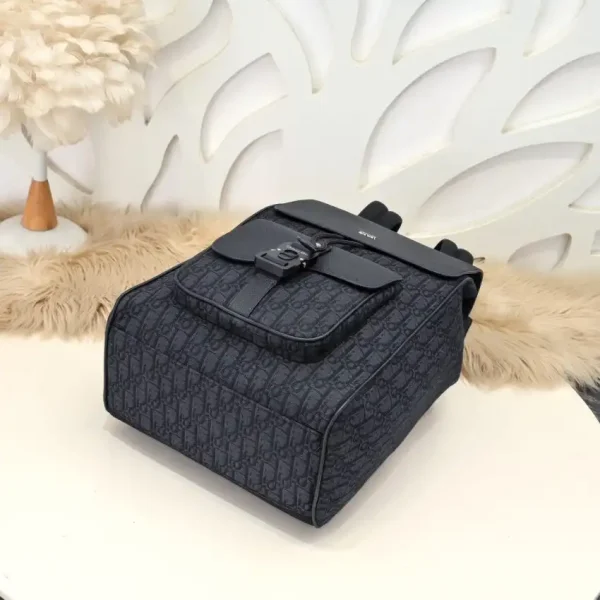 Dior Saddle Backpack with Flap Black - Image 2