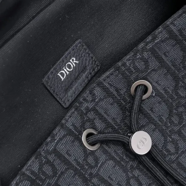 Dior Saddle Backpack with Flap Black - Image 7
