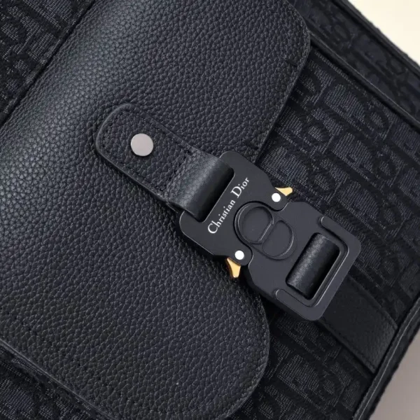 Dior Saddle Backpack with Flap Black - Image 8