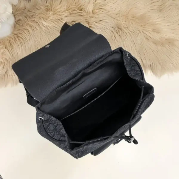 Dior Saddle Backpack with Flap Black - Image 9