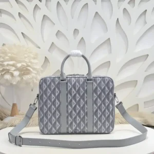 Dior Zipped Briefcase White