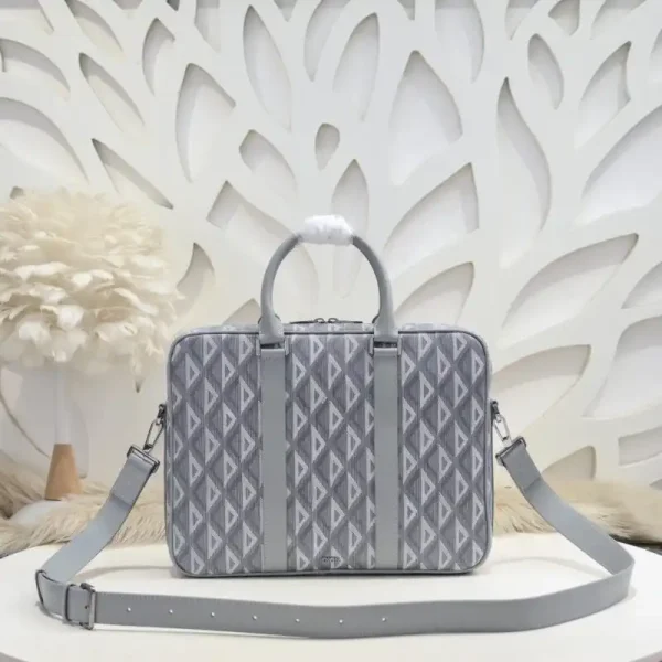 Dior Zipped Briefcase White