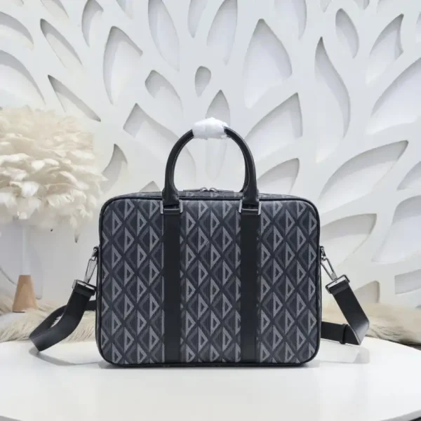 Dior Zipped Briefcase Grey - Image 4