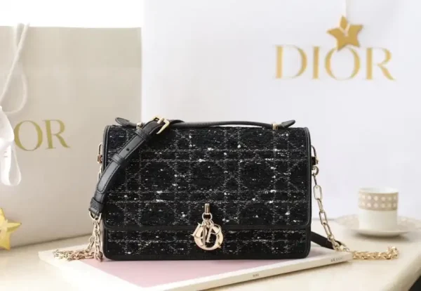 My Dior Top Handle Bag Black Canvas - Image 2