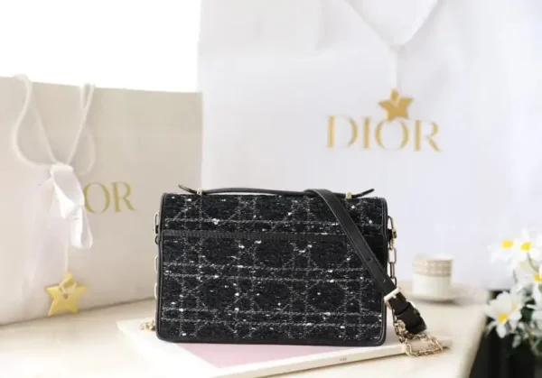 My Dior Top Handle Bag Black Canvas - Image 3