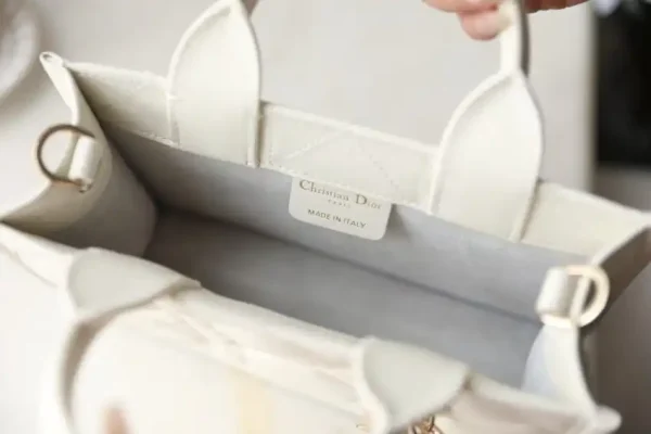 Dior Tote Book Mini White - Image 4