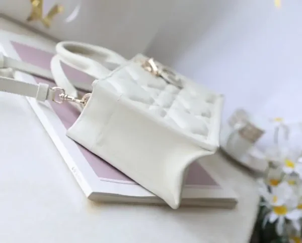 Dior Tote Book Mini White - Image 7