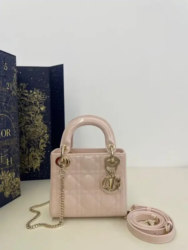 Lady Dior Mini Pink Patent