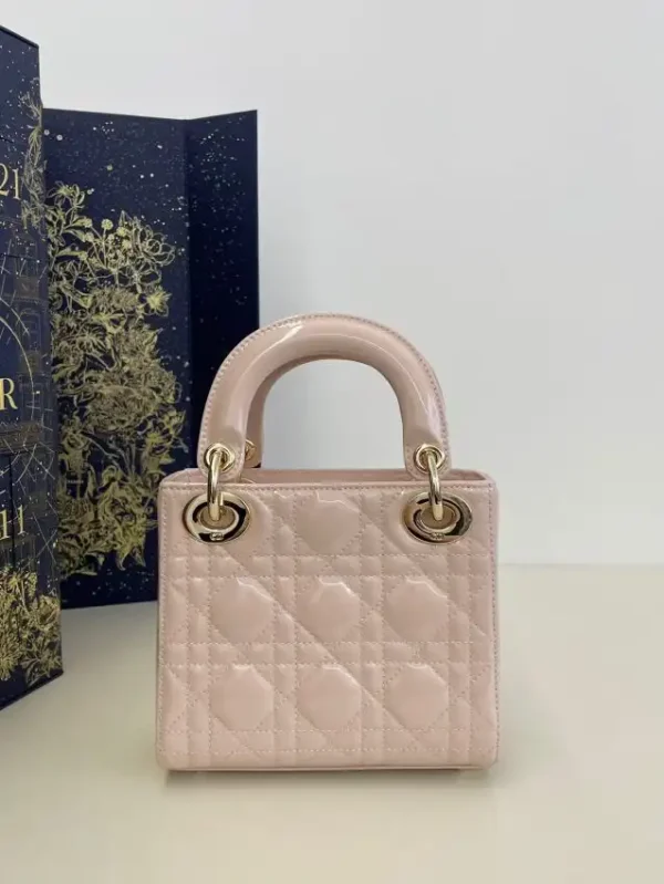 Lady Dior Mini Pink Patent - Image 4