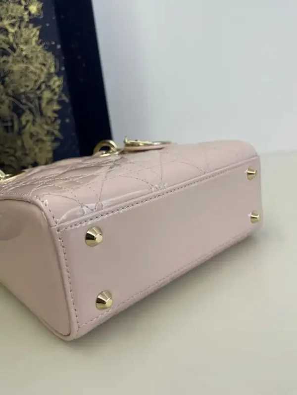 Lady Dior Mini Pink Patent - Image 6