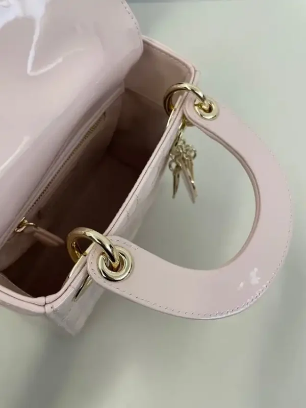 Lady Dior Mini Pink Patent - Image 9