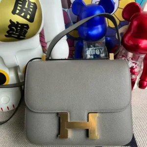 Hermes Constance 18cm Grey