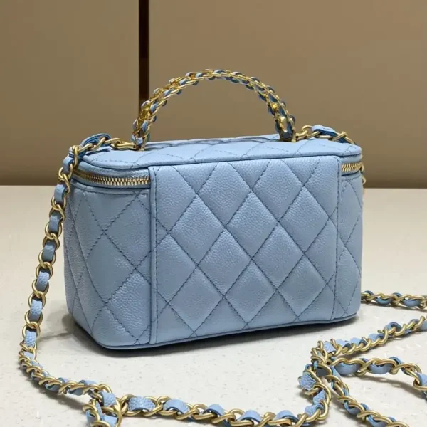 CHANEL 22S Handle Box Bag Blue - Image 6