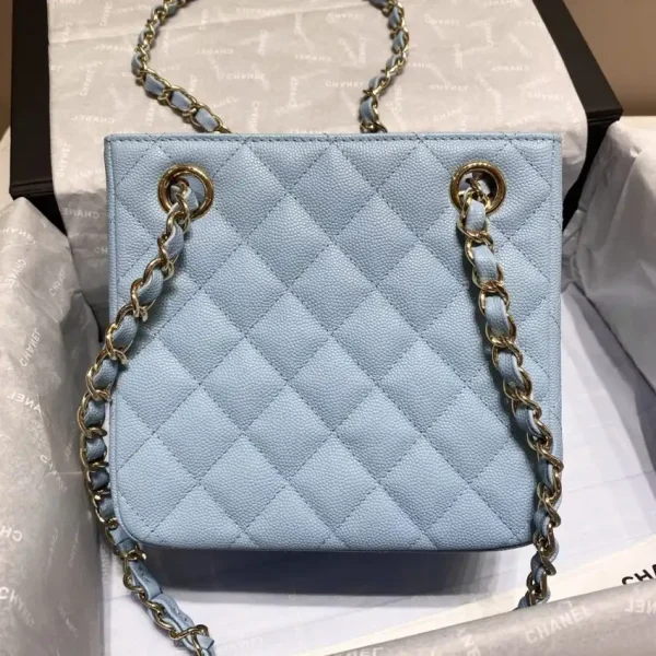 CHANEL 22S Hubo Bag Light Blue - Image 6